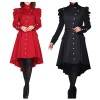 Women Gothic Victorian Style Trench Coat VTG Women Regiment Jacket 